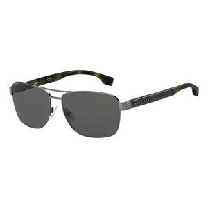 New HUGO BOSS Grey Aviator BOSS 1240/S KJ1DK Sunglasses Women